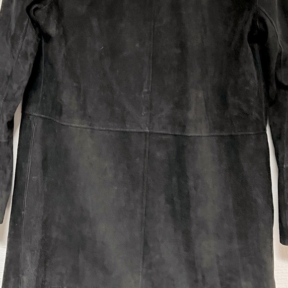 Ellie Tahari Lamb Suede Black Fringed Jacket - Picture 8 of 15